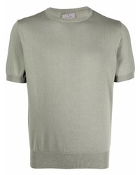 Мужская оливковая футболка с круглым вырезом от Canali