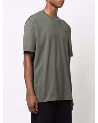 Мужская оливковая футболка с круглым вырезом от Y-3