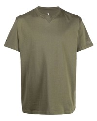 Мужская оливковая футболка с круглым вырезом от Converse