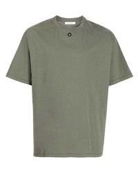 Мужская оливковая футболка с круглым вырезом от Craig Green