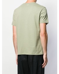 Мужская оливковая футболка с круглым вырезом от Ami Paris