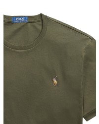 Мужская оливковая футболка с круглым вырезом от Polo Ralph Lauren