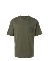 Мужская оливковая футболка с круглым вырезом от Emporio Armani