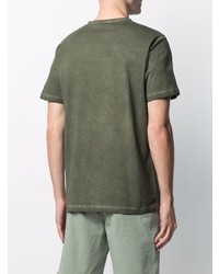 Мужская оливковая футболка с круглым вырезом от Theory