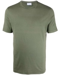 Мужская оливковая футболка с круглым вырезом от Fedeli