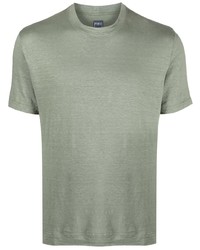 Мужская оливковая футболка с круглым вырезом от Fedeli