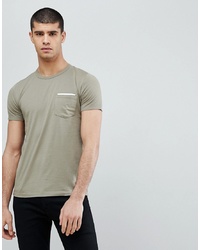 Мужская оливковая футболка с круглым вырезом от French Connection