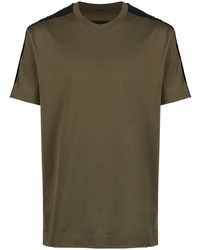 Мужская оливковая футболка с круглым вырезом от Givenchy