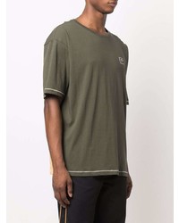 Мужская оливковая футболка с круглым вырезом от Vans