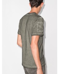 Мужская оливковая футболка с круглым вырезом от Helmut Lang