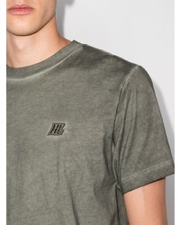 Мужская оливковая футболка с круглым вырезом от Helmut Lang