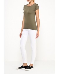 Женская оливковая футболка с круглым вырезом от Influence