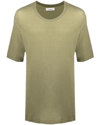 Мужская оливковая футболка с круглым вырезом от Laneus