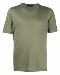 Мужская оливковая футболка с круглым вырезом от Lardini