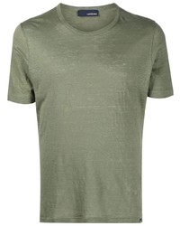 Мужская оливковая футболка с круглым вырезом от Lardini