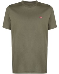Мужская оливковая футболка с круглым вырезом от Levi's