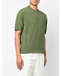 Мужская оливковая футболка с круглым вырезом от Stone Island