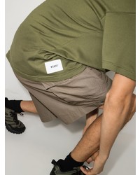 Мужская оливковая футболка с круглым вырезом от WTAPS