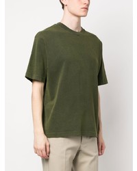 Мужская оливковая футболка с круглым вырезом от Acne Studios