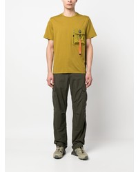 Мужская оливковая футболка с круглым вырезом от Parajumpers