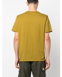 Мужская оливковая футболка с круглым вырезом от Parajumpers