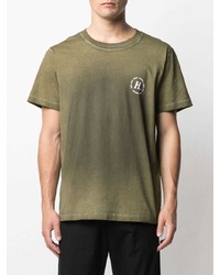 Мужская оливковая футболка с круглым вырезом от Helmut Lang