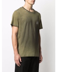 Мужская оливковая футболка с круглым вырезом от Helmut Lang