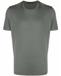 Мужская оливковая футболка с круглым вырезом от Loro Piana