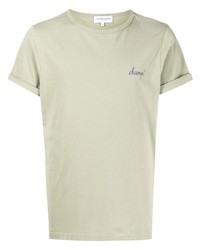 Мужская оливковая футболка с круглым вырезом от Maison Labiche