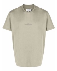 Мужская оливковая футболка с круглым вырезом от Maison Margiela