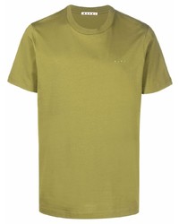 Мужская оливковая футболка с круглым вырезом от Marni