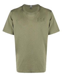 Мужская оливковая футболка с круглым вырезом от McQ Swallow