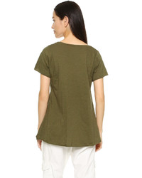 Женская оливковая футболка с круглым вырезом от NSF