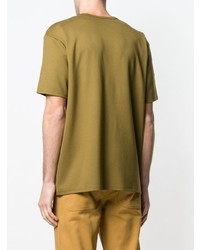 Мужская оливковая футболка с круглым вырезом от Acne Studios