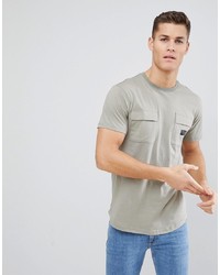 Мужская оливковая футболка с круглым вырезом от Nicce London