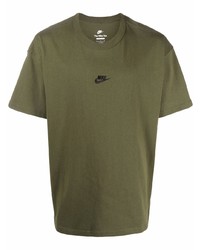 Мужская оливковая футболка с круглым вырезом от Nike