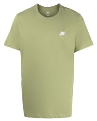 Мужская оливковая футболка с круглым вырезом от Nike
