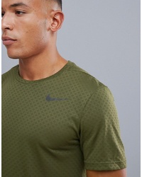Мужская оливковая футболка с круглым вырезом от Nike Training