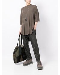 Мужская оливковая футболка с круглым вырезом от Julius