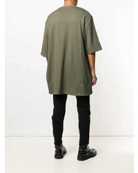 Мужская оливковая футболка с круглым вырезом от Julius