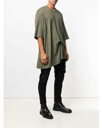 Мужская оливковая футболка с круглым вырезом от Julius