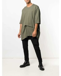 Мужская оливковая футболка с круглым вырезом от Julius