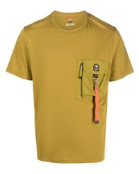 Мужская оливковая футболка с круглым вырезом от Parajumpers
