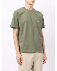 Мужская оливковая футболка с круглым вырезом от Danton