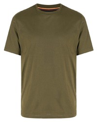 Мужская оливковая футболка с круглым вырезом от Paul Smith