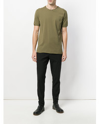 Мужская оливковая футболка с круглым вырезом от Transit