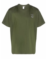 Мужская оливковая футболка с круглым вырезом от Puma