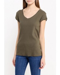 Женская оливковая футболка с круглым вырезом от Replay