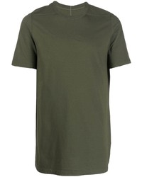 Мужская оливковая футболка с круглым вырезом от Rick Owens