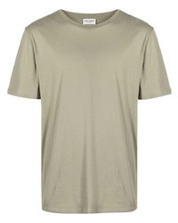 Мужская оливковая футболка с круглым вырезом от Saint Laurent